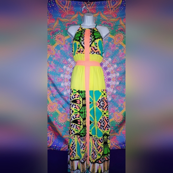 Gianni Bini bright and colorful maxi dress - Picture 4 of 8